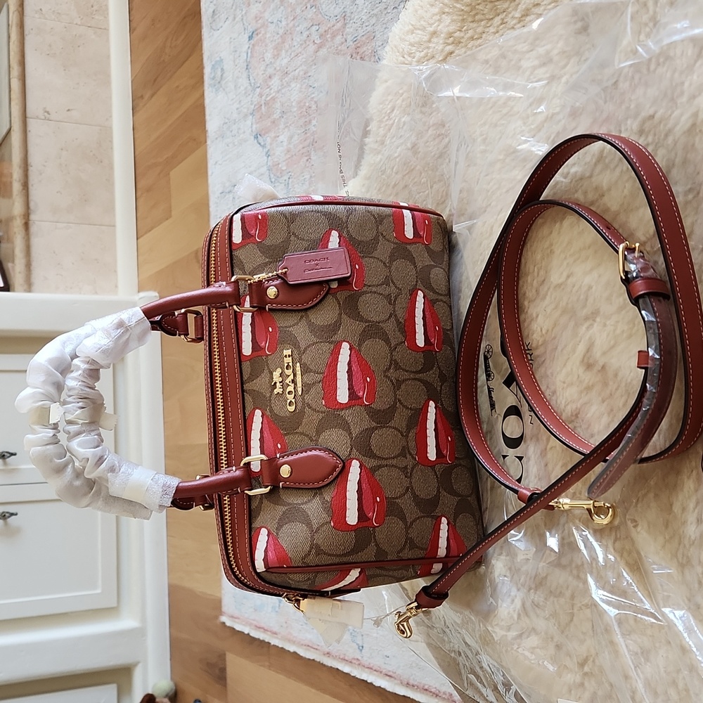 NWT Coach X Tom Wesselmann Lips & Teeth Rowan Satchel ♥️👄♥️🦷
